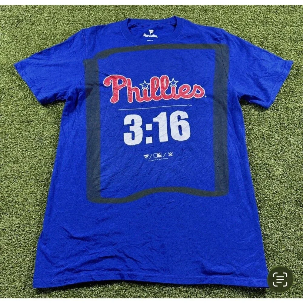 Phillies Tee Shirt By FANATICS SIZE MENS S Short Sleeve NWOT